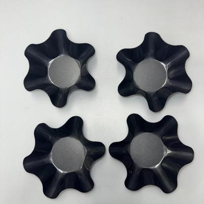 NonStick Black 2.5x6.5 Fluted Brioche Bundt Tortilla Taco Shell Molds (4)