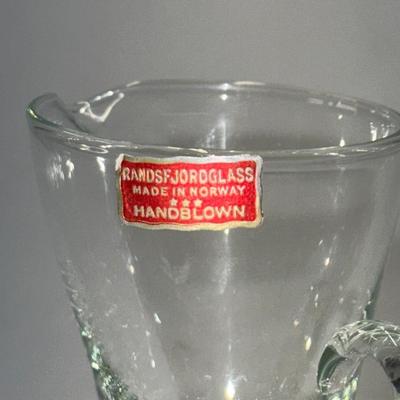 Handblown in Norway Glass Creamer