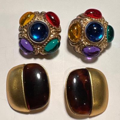 Vintage clip on earrings