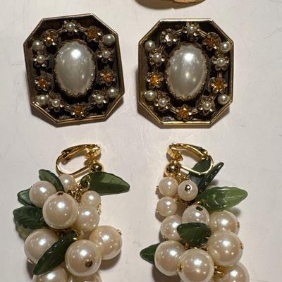 Vintage clip on earrings