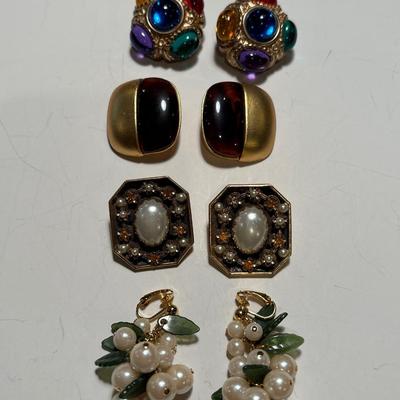 Vintage clip on earrings