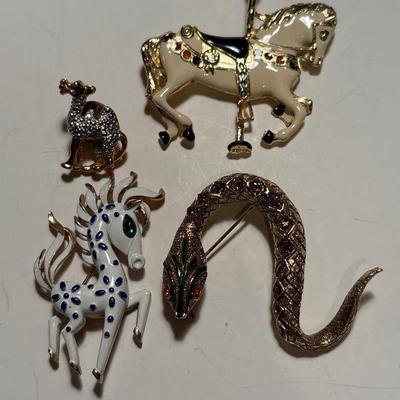 Vintage animal pins