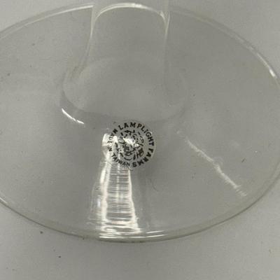 Vintage Lamplight Farms Tear Drop Glass Oil Candle Twin Set