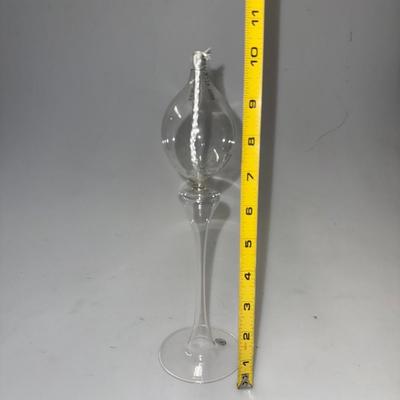 Vintage Lamplight Farms Tear Drop Glass Oil Candle Twin Set