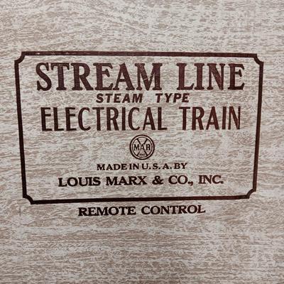 MARX STREAM LINE STEAM TYPE ELECTRIC TRAIN WITH EXTRAS