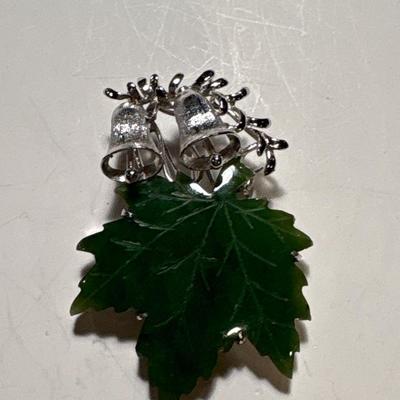 Leaf & flower brooches