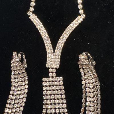 Vintage rhinestone jewelry set