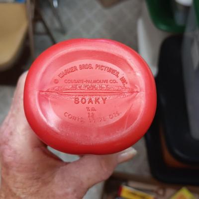 MR MAGOO AND 2 OTHER EMPTY SOAKY'S PLUS THICK PLASTIC CARTOON CHARACTER CUPS