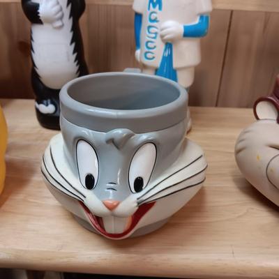 MR MAGOO AND 2 OTHER EMPTY SOAKY'S PLUS THICK PLASTIC CARTOON CHARACTER CUPS