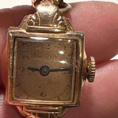 Vintage Bulova 14k gold plated watch