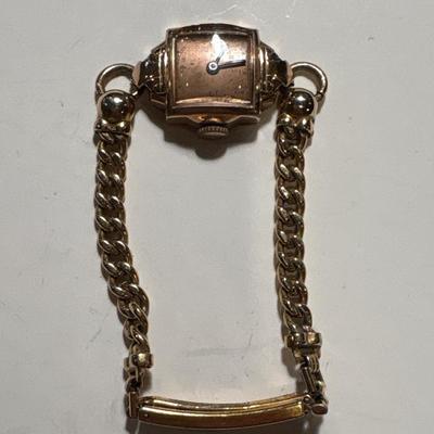 Vintage Bulova 14k gold plated watch