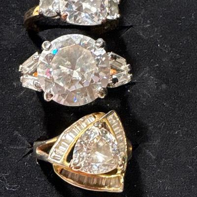 Four cocktail rings