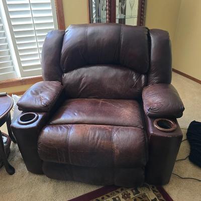 Leather massage chair
