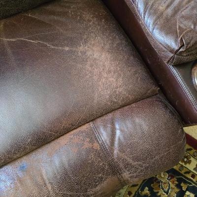 Leather massage chair