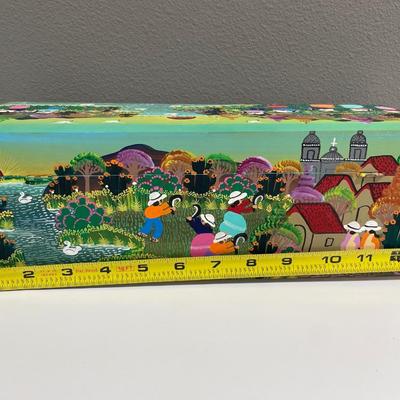 Sale Photo Thumbnail #9: Beautiful vibrant painted in Jalisco, Mexican wood box