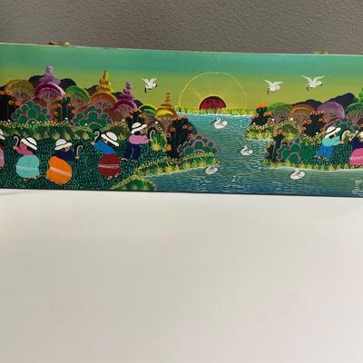 Sale Photo Thumbnail #10: Beautiful vibrant painted in Jalisco, Mexican wood box