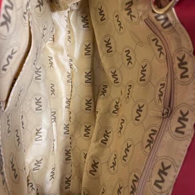 Red Michael Kors handbag