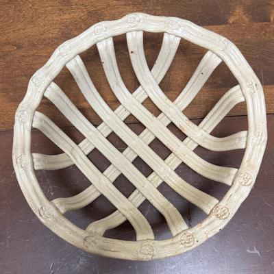 Woven Ceramic Stoneware Pottery Basket