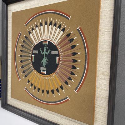 Sale Photo Thumbnail #28: Framed and matted sand painting
23” x 23”