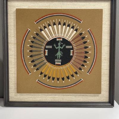 Sale Photo Thumbnail #26: Framed and matted sand painting
23” x 23”