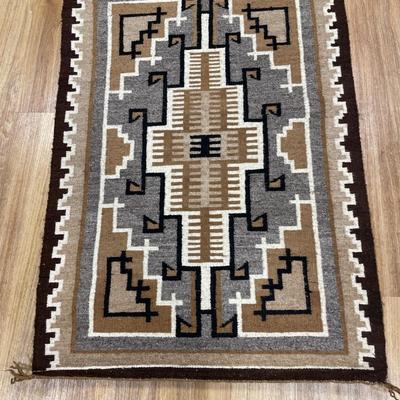 Sale Photo Thumbnail #79: 28” x 40” native Navajo woven rug