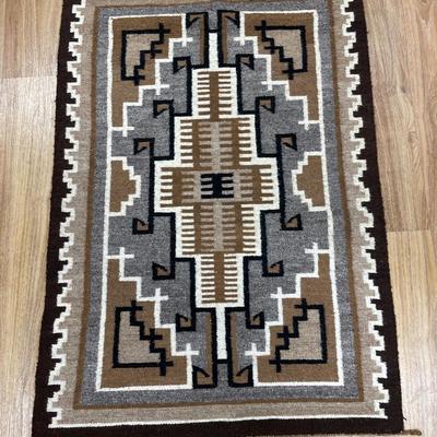 Sale Photo Thumbnail #78: 28” x 40” native Navajo woven rug