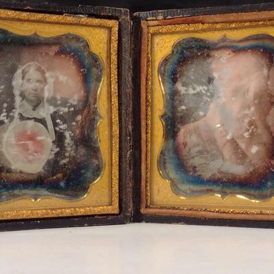 Antique Double Panel Daguerreotype C. 1850's