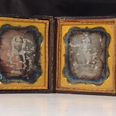 Antique Double Panel Daguerreotype C. 1850's
