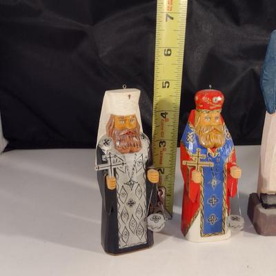 Collection of Hand Painted Wooden Figurines