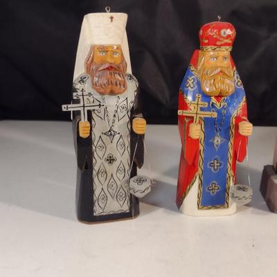 Collection of Hand Painted Wooden Figurines