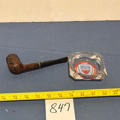 Vintage Pipe and Ashtray