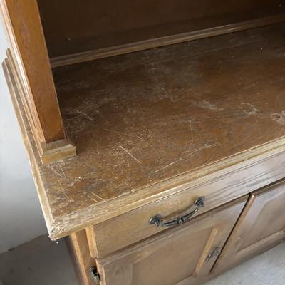 Lot 502: Nice Smaller Hutch Ready to Upcycle