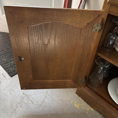 Lot 502: Nice Smaller Hutch Ready to Upcycle