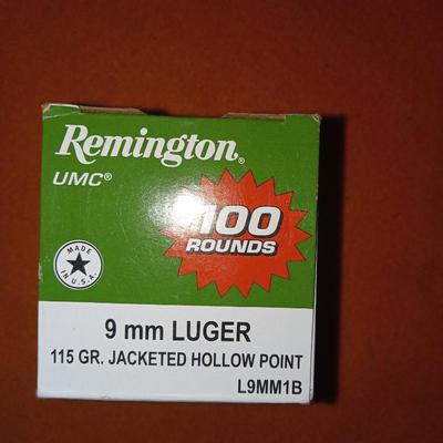 Remington 9mm 100 rd box
