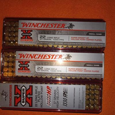 3 boxes winchester 22 ammo