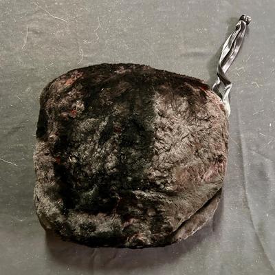 Vintage fur muffler - silk lined