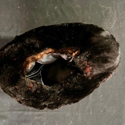 Vintage fur muffler - silk lined