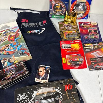 NASCAR apron, cars, memorabilia