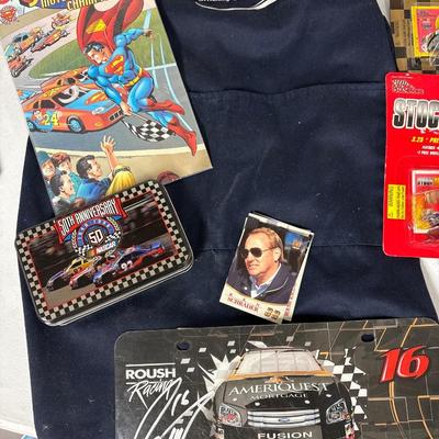 NASCAR apron, cars, memorabilia