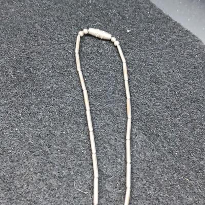 STERLING PIN AND BEADED STERLING NECKLACE
