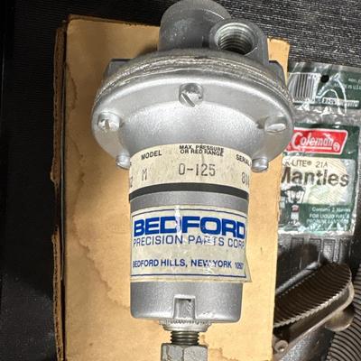 Spark, plug cleaner, files, gauges, and motor
