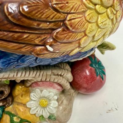 Fitz & Floyd Chicken Pair - Hen & Rooster Statues