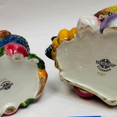 Fitz & Floyd Chicken Pair - Hen & Rooster Statues