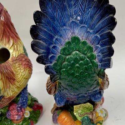 Fitz & Floyd Chicken Pair - Hen & Rooster Statues