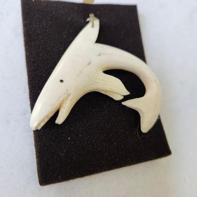 Vintage Bone Shark Pendant