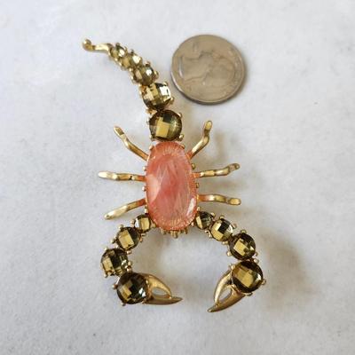 Scorpion Gold Plate Brooch