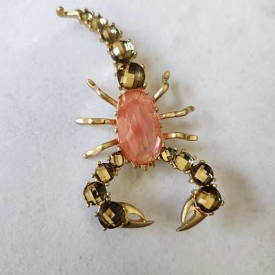 Scorpion Gold Plate Brooch