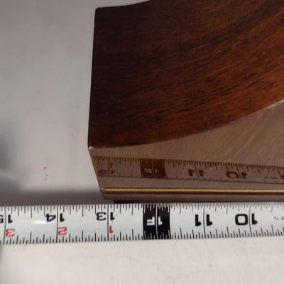 Wood Case Humpback Mantle Clock- Battery Operated