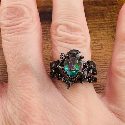 Beautiful Retro Style Two Piece Ring Set