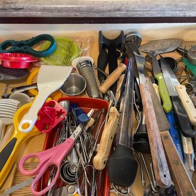 Kitchen drawers full 
